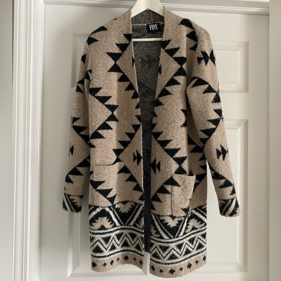 Women’s FRYE Patterned Cardigan Small - Picture 1 of 3